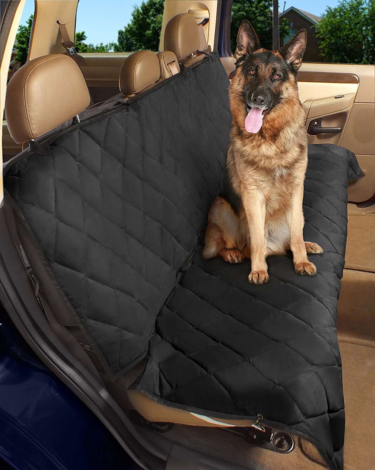 Epica Luxury Deluxe Best Dog Car Seat Covers, Quilted, Water Resistant, and Machine Washable 